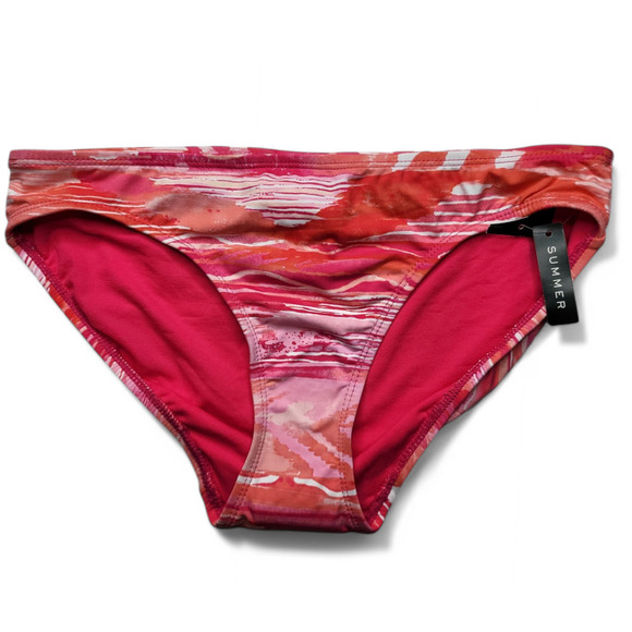 NWT LAUREN Ralph Lauren Calypso Ikat Hipster Swim Bikini Bottom Coral Size 4,6 - Picture 2 of 6